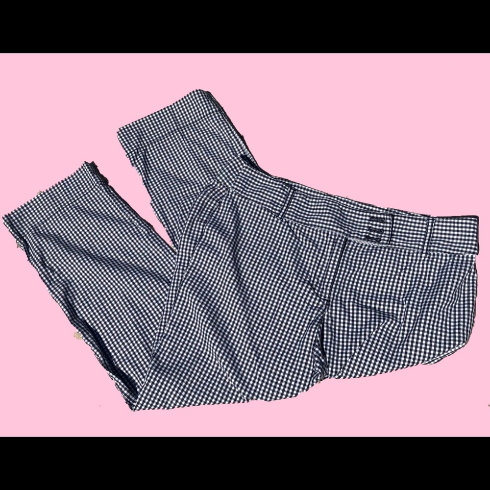 Anne Taylor Loft Gingham Capris Size 6